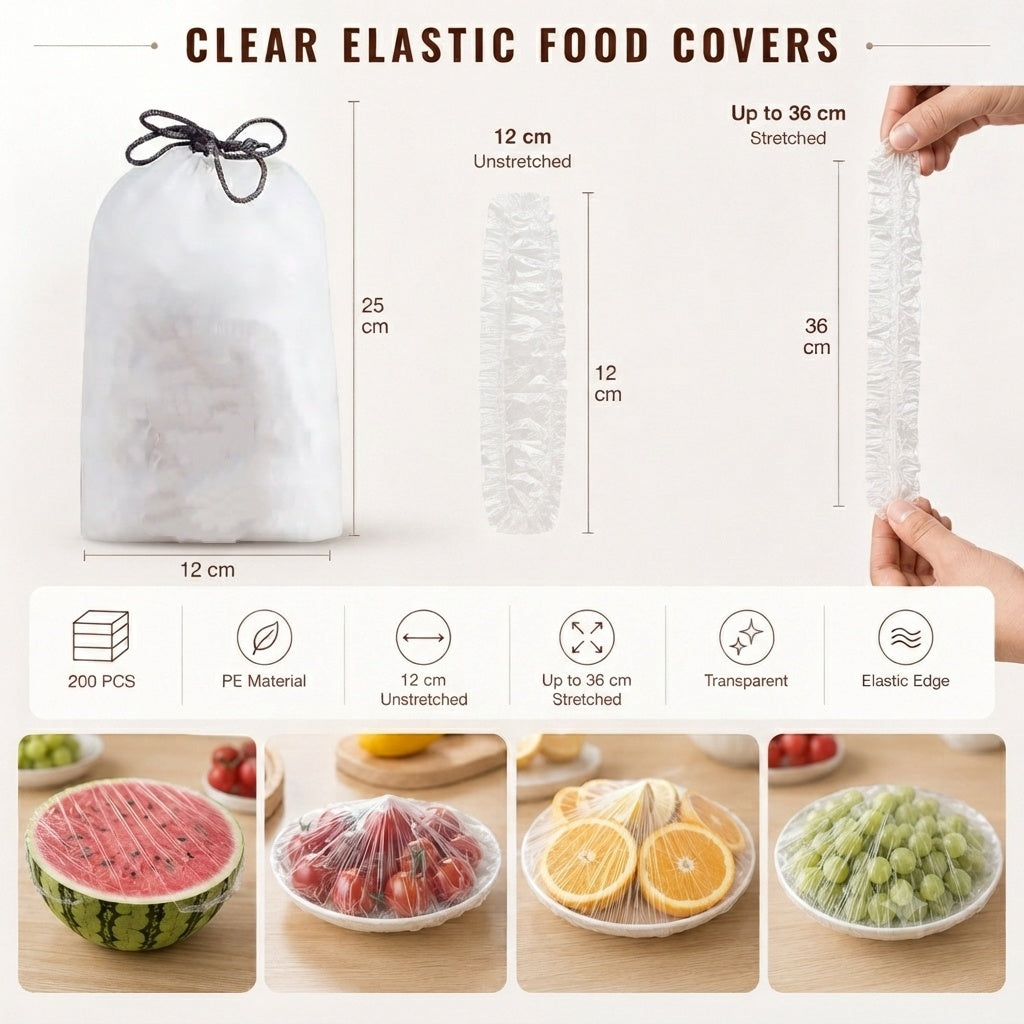 ⏳LAST DAY SALE ONLY £6.99!🔥Disposable Stretch Food Covers for Bowls & Plates