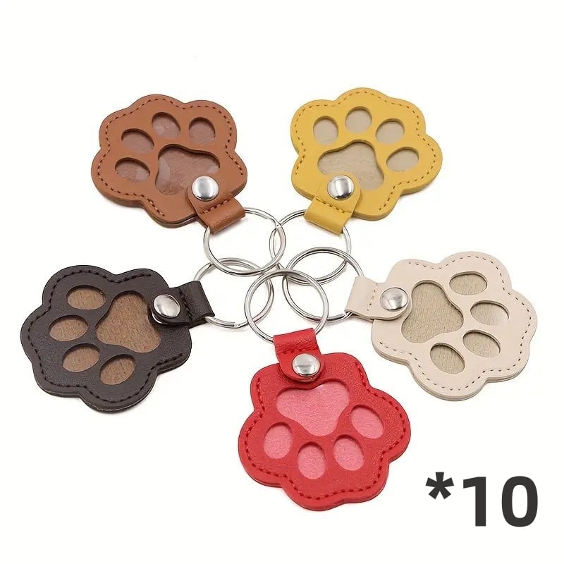 (10pcs)BUY 5 GET 5 FREE💖Leather Pet Memorial Keychain 🐾 Keep Their Memory Close, Always