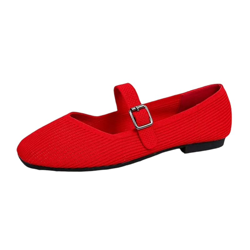 š LIMITED-TIME 50% OFF! ⨠Breathable Square Toe Ballet Flats ā Knit, Lightweight, Comfy š£