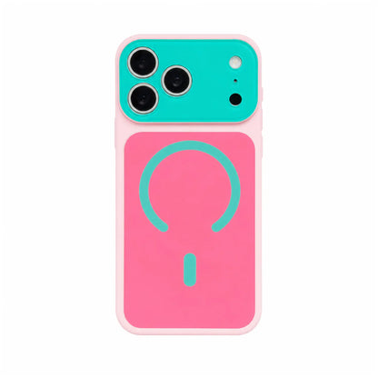 🔥Summer Hot Sale - ONLY ￡8.99!!⚡🌈Dopamine Color Block MagSafe Case – Ultra-Slim Matte Hard PC Cover for iPhone 17 Pro Max
