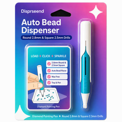 🔥 Last Day 60% OFF – 💎 Automatic Diamond Painting Bead Dispenser Pen & Tray Set