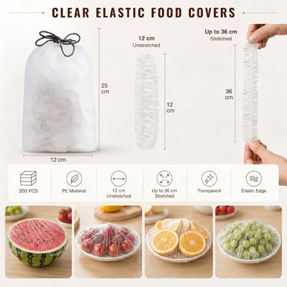 ⏳LAST DAY SALE ONLY ￡6.99!🔥Disposable Stretch Food Covers for Bowls & Plates