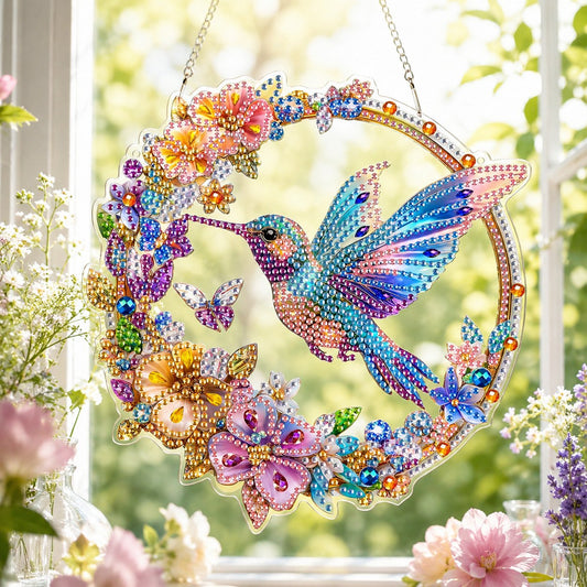 Hummingbird Diamond Art Hanging Ornament Kit – Sparkling DIY Window Ornament 🐦✨
