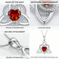 Birthstone Celtic Trinity Knot Heart Necklace✨ Heart Shape Celtic Trinity Knot Birthstone Pendant