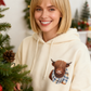 🎁Cute Highland Cow Cozy Fleece-Lined Hooded Sweatshirt🦬✨Perfect Gift for Her!