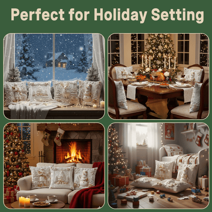 🎄 Unwrap Joy: 60% OFF Christmas Sale💕 Festive Cushion Covers 🎁