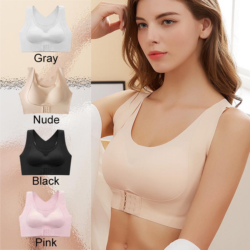 💖Front Closure Cross-Back Wireless Posture Bra✨