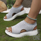 ⏳Time-Limited Special Price: ￡13.99!!🎁Women’s Knit Platform Sandals – Lightweight, Breathable & Arch-Supported 🏝️☁️  Cushioned Memory Foam Footbed • Non-Slip Sole • All-Day Comfort for Summer Walks, Holidays & City Days 🎁🇬🇧