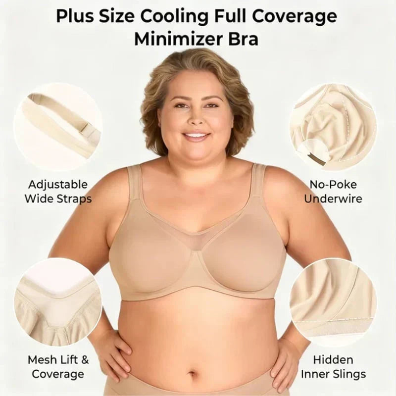 ⏳Last Day Special Price £8.88💐Women's Elegant Sheer Full Coverage Plus Size Bra