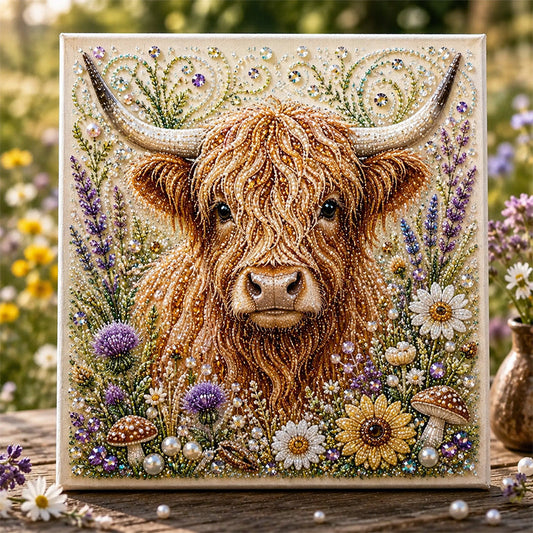 🏆 Last Day Special Price £9.99🦬✨ Highland Cow Pearl Art DIY Kit – Relaxing DIY Craft to Create Stunning Coastal Artwork (📦Buy 2 Free Shipping)