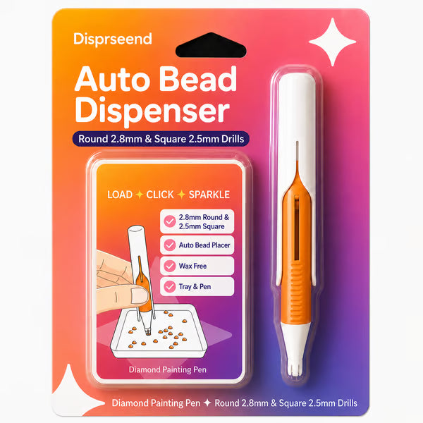 🔥 Last Day 60% OFF – 💎 Automatic Diamond Painting Bead Dispenser Pen & Tray Set
