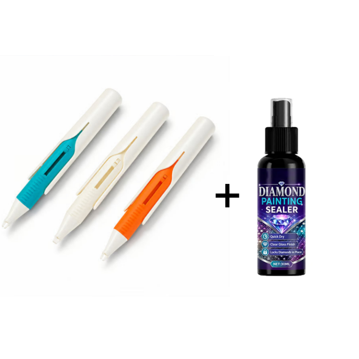 🔥 Last Day 60% OFF – 💎 Automatic Diamond Painting Bead Dispenser Pen & Tray Set
