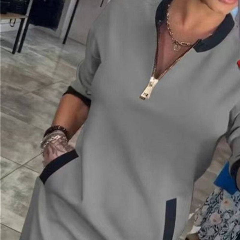 🌟 60% Off! Trendy V-Neck 3/4 Sleeve Dress with pockets—perfect for any occasion🌟