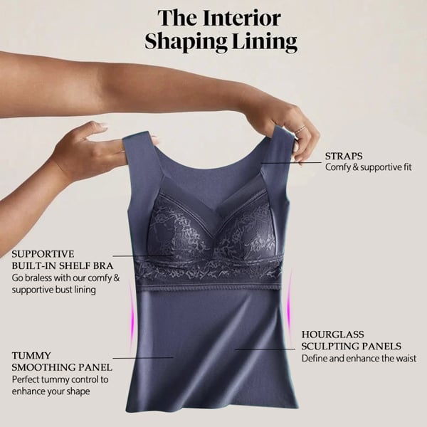🎉Hot Sale 60%OFF⚡2-in-1 Built-in Bra Thermal Underwear