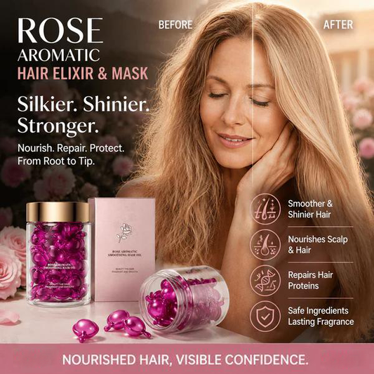 🔥Hair Oil Capsules💎Argan & Rosehip Frizz Taming • Instant Shine • Travel-Friendly & Non-Greasy | All Hair Types 🇬🇧✨
