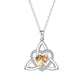 Birthstone Celtic Trinity Knot Heart Necklace✨ Heart Shape Celtic Trinity Knot Birthstone Pendant