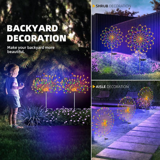 📢📢50% OFF !! ⏰🔥Waterproof Solar Garden Fireworks Lamp