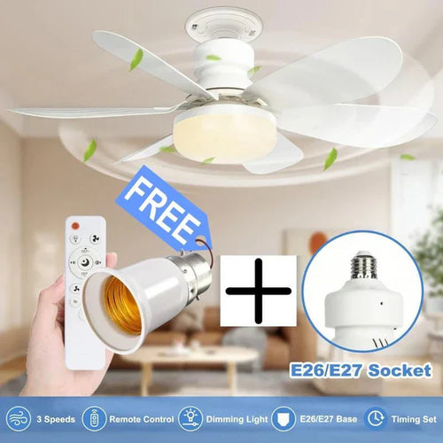 ⏳Limited-time Special Price:£ 15.99!!🔥SmartBreez™ 40W LED Ceiling Fan Light – 20.5” Ultra-Quiet with Remote 🎯 | E27 + FREE B22 Adapter 🔌 | For Bedroom 😴, Kitchen 👩‍🍳 & Garage 🛠️ – UK Ready! 🇬🇧