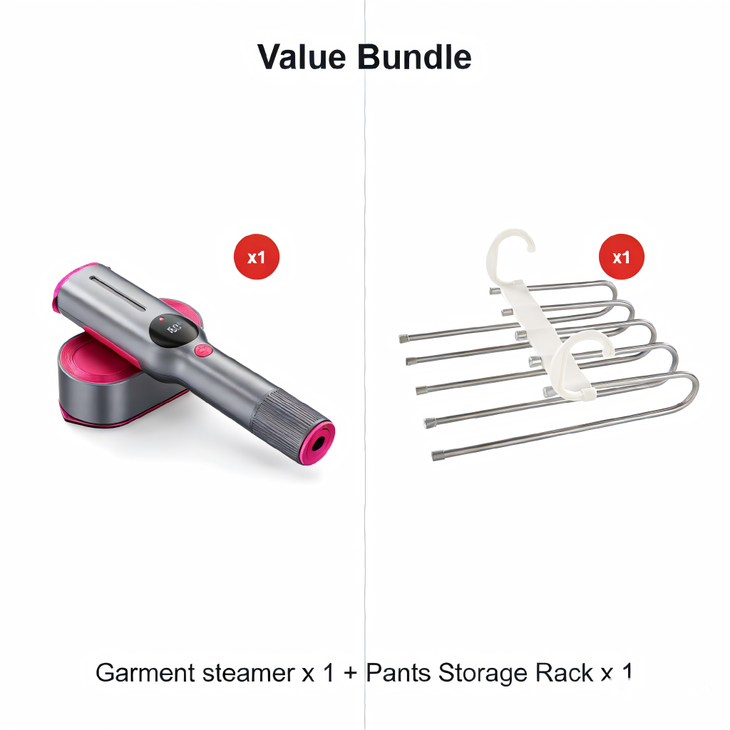 🥳2026 HOT SALE💨 50% OFF! Steam Iron & Steamer 2-in-1 – Kills 99.99% mites & bacteria. 5s preheat, 150ml tank. Ceramic plate, even heat. Safe for silk to cotton. Your fabric care essential. 🛡️🌿
