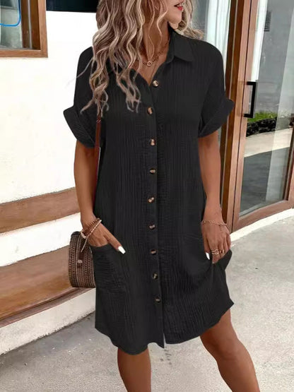 ✨Women’s Summer Midi Dress – Breezy, Flattering & Effortlessly Chic! Lightweight Button-Down with Pockets 🇬🇧☀️