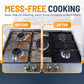 ♻️ Reusable Gas Stove Burner Liners – Cut-to-Fit Stove Protector Mats, 4-Pack