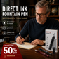 ✍️ High-Capacity Fountain Pen – Refillable Ink Pen with No Cartridge Changes