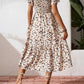 🌈2026 Summer Hot Sale ✨Square Neck Floral Midi Dress – Smocked Bodice, Flowy Tiered Skirt, Romantic 🌸