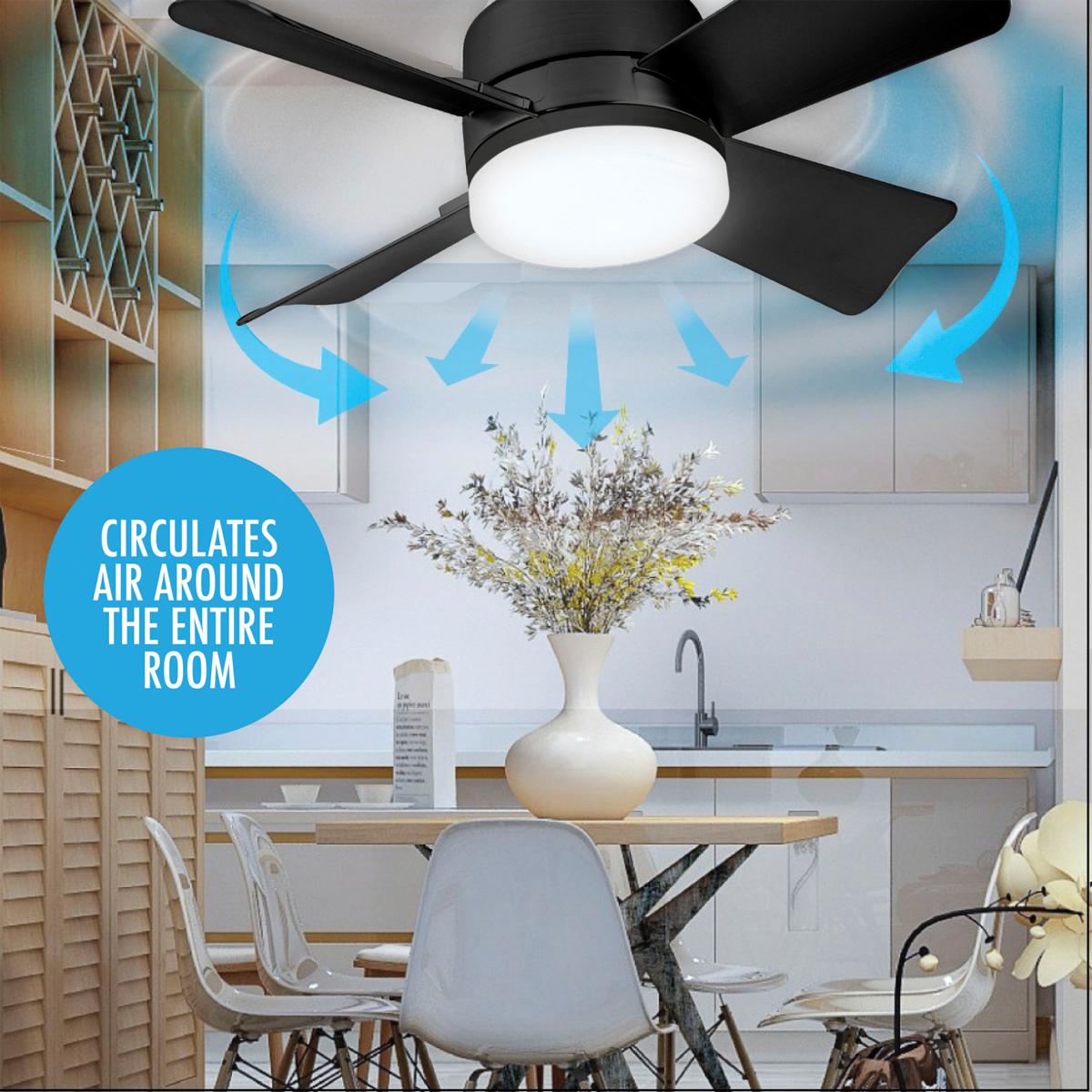 ⏳Limited-time Special Price:£ 15.99!!🔥SmartBreez™ 40W LED Ceiling Fan Light – 20.5” Ultra-Quiet with Remote 🎯 | E27 + FREE B22 Adapter 🔌 | For Bedroom 😴, Kitchen 👩‍🍳 & Garage 🛠️ – UK Ready! 🇬🇧