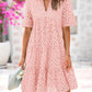 ⏰2025 Hot Sale -Women's Elegant Hollow Out Lace Ruffle Casual Mini Dress