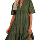 ⏰2025 Hot Sale -Women's Elegant Hollow Out Lace Ruffle Casual Mini Dress