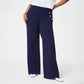 👖Three Lengths Available🍂High Stretch Tummy Control Button Wide Leg Trousers