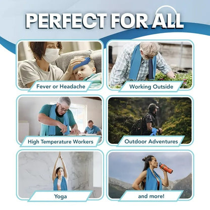 🎁Last Day Buy 1 Get 1 Free (Each only ￡3.49)🔥Cold Sweat Towel You Can Use Anywhere, Anytime! Reusable Soft Absorbent Cooling Portable