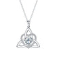 Birthstone Celtic Trinity Knot Heart Necklace✨ Heart Shape Celtic Trinity Knot Birthstone Pendant