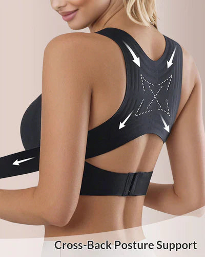 💖Front Closure Cross-Back Wireless Posture Bra✨