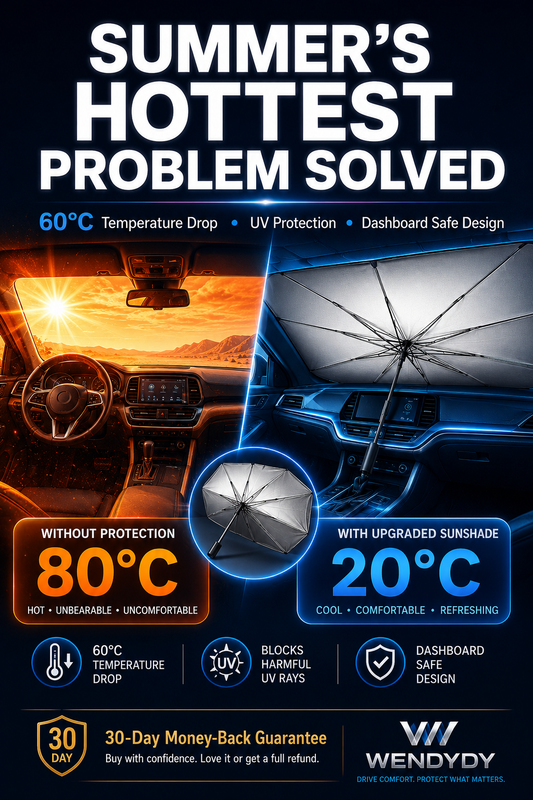 ✨️ 2026 Upgraded Car Windshield Sun Shade Umbrella