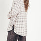 🔥50% OFF & Free Shipping🔥🏆Women's Mineral Washed Button Down Plaid Shirt