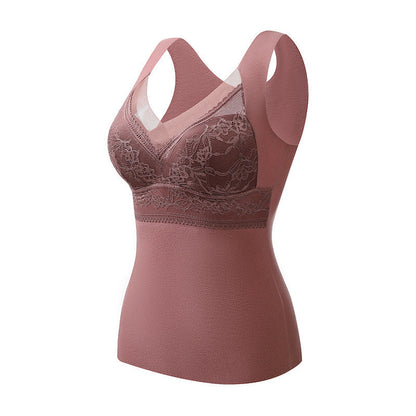 🎉Hot Sale 60%OFF⚡2-in-1 Built-in Bra Thermal Underwear