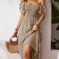 🌈2026 Summer Hot Sale ✨Square Neck Floral Midi Dress – Smocked Bodice, Flowy Tiered Skirt, Romantic 🌸