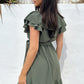 🩷Summer Hot Sale 60% OFF☀️Women's Elegant Waist Tie V-Neck Ruffle Dress