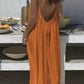 💃LAST DAY SAEL 50% OFF!!✨Women's Solid Color Backless Cami Dress💕