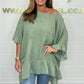 🔥Hot Sale-50% Off💟Loose Pleated Off Shoulder Blouses for Women