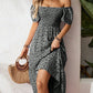 🌈2026 Summer Hot Sale ✨Square Neck Floral Midi Dress – Smocked Bodice, Flowy Tiered Skirt, Romantic 🌸