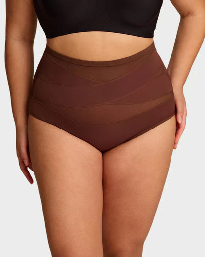 🌸 Last Day Special Price £9.99 ! 🔥Buy 1 Get 1 Free🎁Plus-Size High-Waist Cross Tummy Control Panties