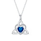 Birthstone Celtic Trinity Knot Heart Necklace✨ Heart Shape Celtic Trinity Knot Birthstone Pendant