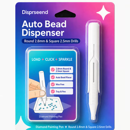 🔥 Last Day 60% OFF – 💎 Automatic Diamond Painting Bead Dispenser Pen & Tray Set