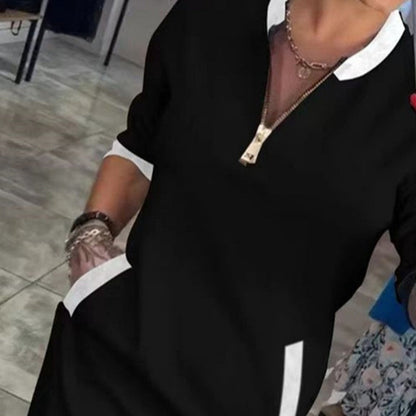 🌟 60% Off! Trendy V-Neck 3/4 Sleeve Dress with pockets—perfect for any occasion🌟