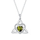 Birthstone Celtic Trinity Knot Heart Necklace✨ Heart Shape Celtic Trinity Knot Birthstone Pendant