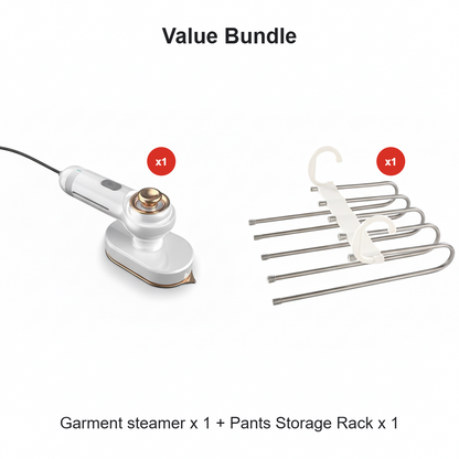 🥳2026 HOT SALE💨 50% OFF! Steam Iron & Steamer 2-in-1 – Kills 99.99% mites & bacteria. 5s preheat, 150ml tank. Ceramic plate, even heat. Safe for silk to cotton. Your fabric care essential. 🛡️🌿