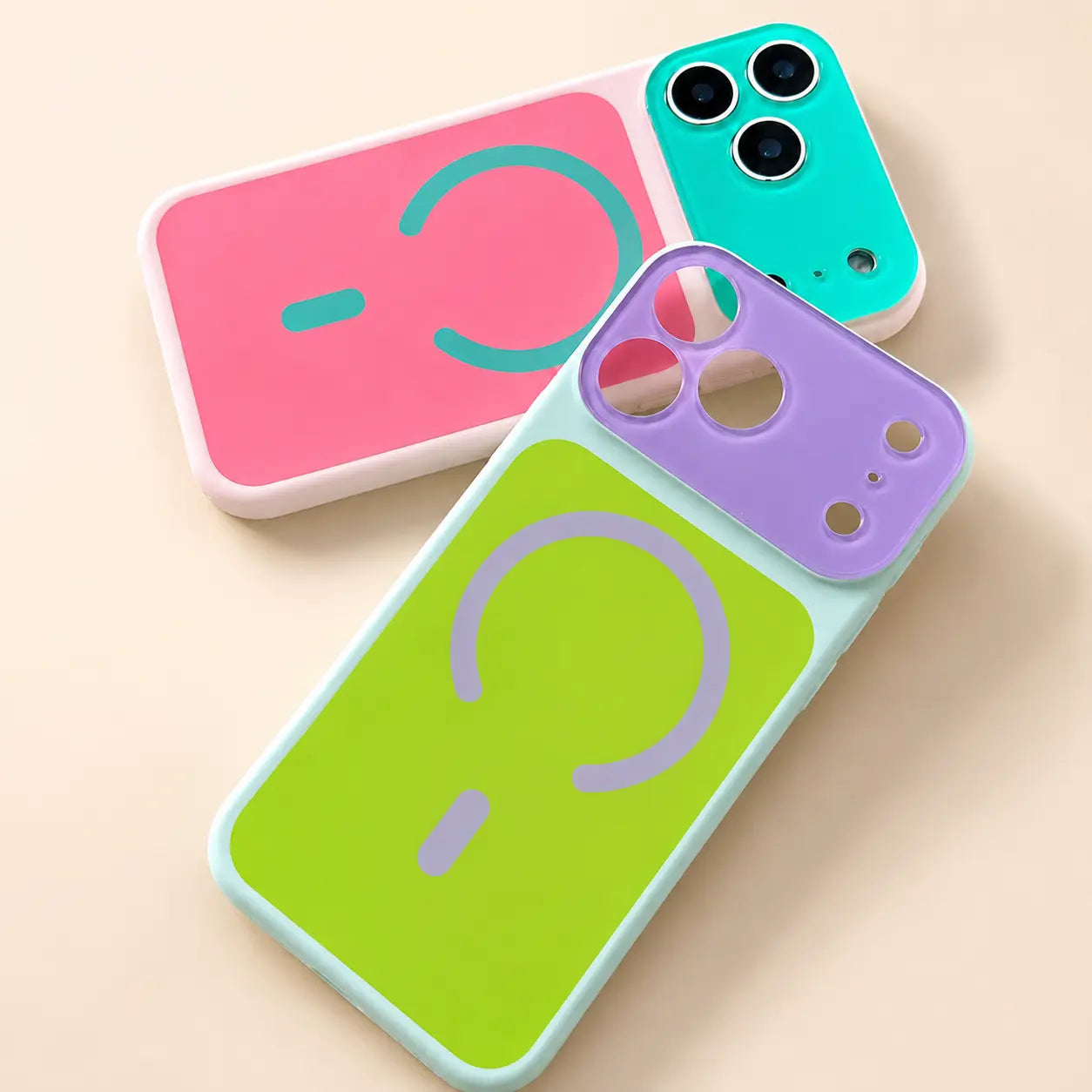 🔥Summer Hot Sale - ONLY ￡8.99!!⚡🌈Dopamine Color Block MagSafe Case – Ultra-Slim Matte Hard PC Cover for iPhone 17 Pro Max