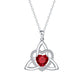 Birthstone Celtic Trinity Knot Heart Necklace✨ Heart Shape Celtic Trinity Knot Birthstone Pendant